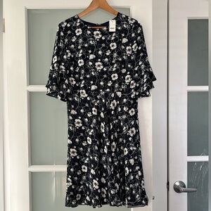NWT BROOKS BROTHERS blue floral dress, size 8